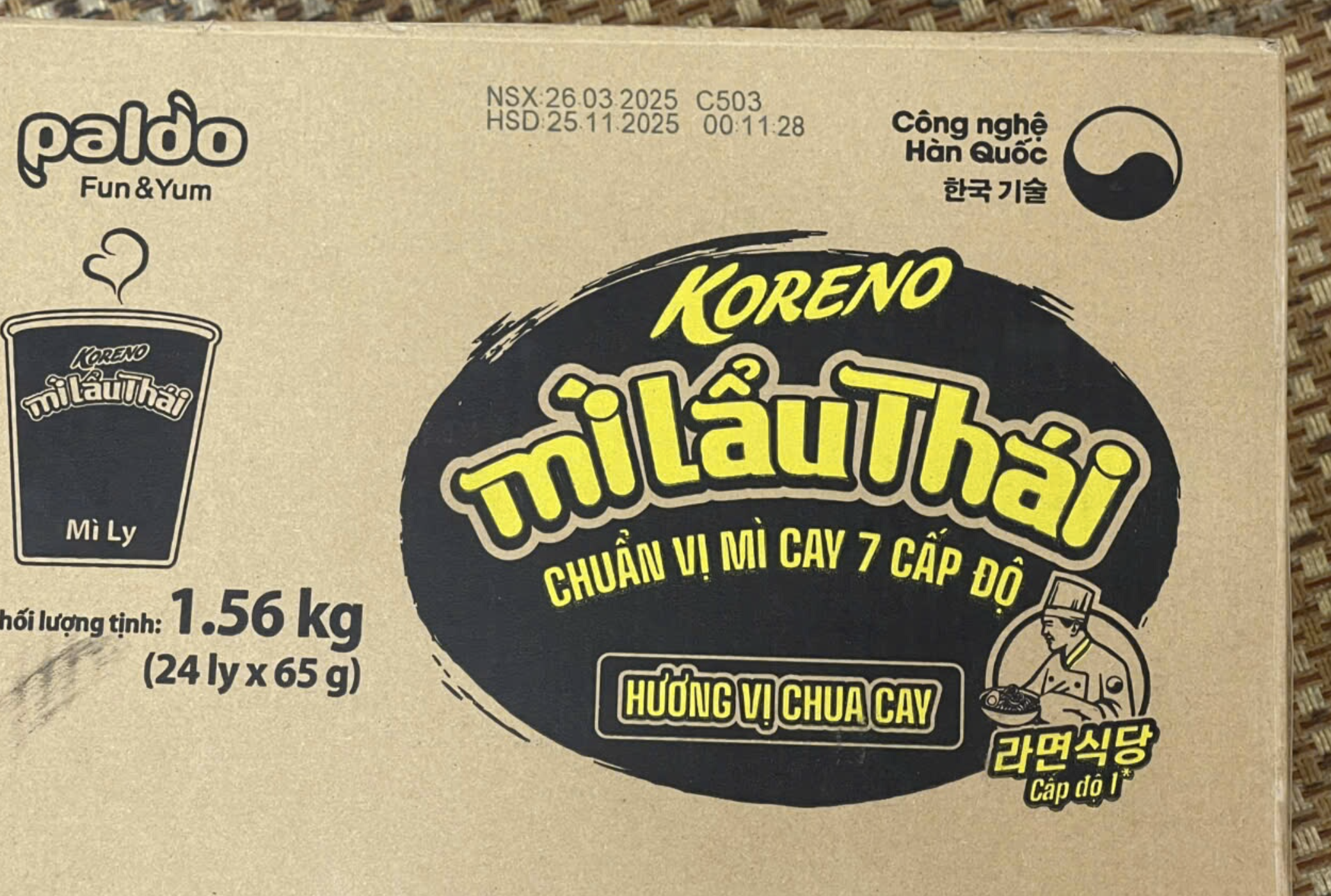 Thùng Mì ly Koreno